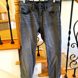 Hollister Men’s Epic Flex Skinny Gray Whiskered Jeans